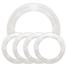 HANKOOK CHINAWARE 骨瓷蕾絲家用自助餐盤5件組