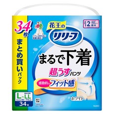 Relief 舒柔輕薄成人紙尿褲 2次吸收量 男女適用, L-LL碼, 1個, 34片