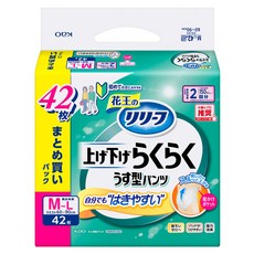 Relief 輕鬆穿脫薄型成人紙尿褲 男女適用, M-L碼, 1個, 42片