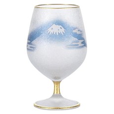ADERIA 日本製 富士月兔圖金邊高腳玻璃酒杯 210ml, 1個