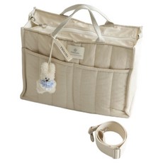 와이엠마마 기저귀가방 빅윰백 스퀘어 패딩, 아이보리