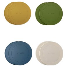 알뜨리 컵받침 원형 4종 x 2p 세트, 혼합C, 1세트