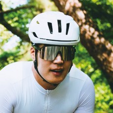 얀테로븐 자전거 러닝 미러변색 선글라스, 블랙 + 실버 미러변색 + 블루미러, 1개