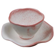 달소금 도자기 고급 꽃잔 세트, 핑크샤벳, 1세트