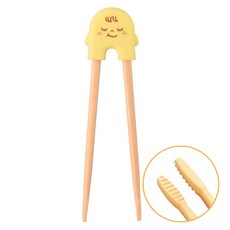 마더스콘 라이스투씨유 1단계 젓가락, 옐로우, 1개