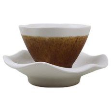 달소금 도자기 고급 꽃잔 세트, 통나무, 1세트