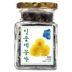 산해랑 사각 유리병 국내산 수제덖음 민들레꽃차, 16g, 1개, 1개입