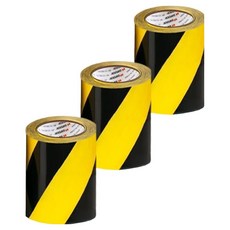 엠파이어 경고 안전 가드 사선테이프 10cm x 18m, 노랑검정, 3개