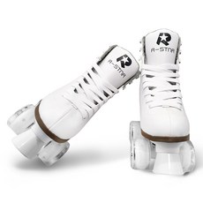 R-STAR 아동용 롤링스타 밀크팝 LED 롤러스케이트, 화이트, 1개