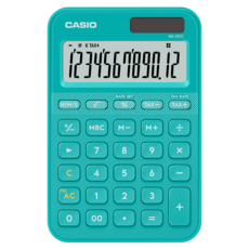 CASIO 卡西歐 12位數計算機 MS-20YC-TU, 綠色, 1個