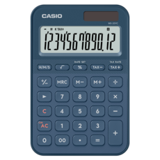 CASIO 卡西歐 12位數計算機 MS-20YC-NY, 靛藍色, 1個