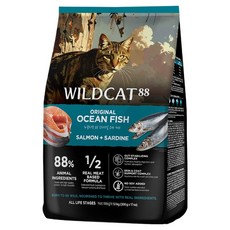 와일드캣88 오리지널 오션 피쉬 건식사료, 5.1kg, 1개, 연어+흰살생선