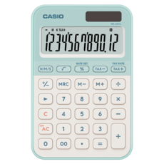 CASIO 卡西歐 12位數計算機 MS-20YC-LG, 淺綠色, 1個