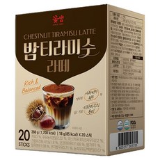 꽃샘 밤티라미수 라떼, 1개, 20개입, 18g
