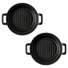 이지실리 원형 플레이트 캠핑 접시 L, 블랙, 2개, 단품