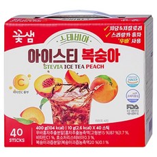 꽃샘 스테비아 아이스티 복숭아, 1개, 40개입, 10g