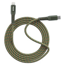 PHILIPS 飛利浦 USB-C-Lightning 不打結磁吸收納線 DLC4588V, 綠色, 1個, 150cm