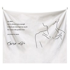 예스원 감성 일러스트 패브릭 포스터, 스타일 B