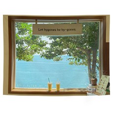 Yes One 立體窗景風景布藝掛布