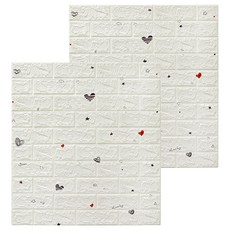 엑스터 3D 벽돌 타일 스티커 입체 폼 벽지 2p, Type 27