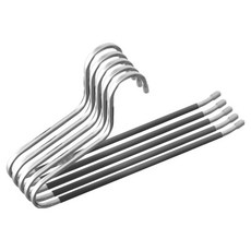 네이쳐리빙 더두꺼워진 스텐 논슬립 바지걸이 8mm, 그레이, 5개