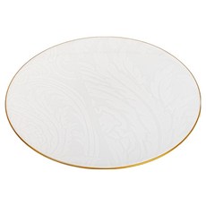 JL COQUET(제이엘꼬께) 인디언느 풀패턴 화이트골드 브레드버터접시, 화이트 + 골드, 1개