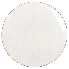 JL COQUET(제이엘꼬께) 인디언느 풀패턴 화이트플래티넘 디저트접시, 화이트 + 플래티넘, 1개