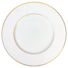 JL COQUET(제이엘꼬께) 인디언느 하프패턴 화이트골드 디저트 접시, 화이트 + 골드, 1개