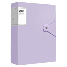 나리다 A4 시험지 보관 서류 수납 폴더 100p, 퍼플, 1개