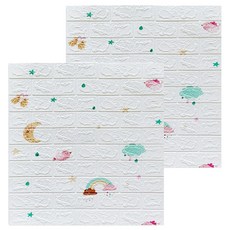 엑스터 3D 벽돌 타일 스티커 입체 폼 벽지 2p, Type 28