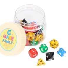 가베가족 다면체 주사위 KS5015 6종 x 5p 세트, 1세트