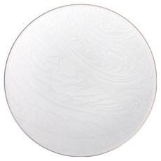 JL COQUET(제이엘꼬께) 인디언느 풀패턴 화이트플래티넘 브레드버터접시, 화이트 + 플래티넘, 1개