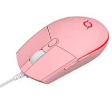 COX 게이밍 와이어드 유선 마우스, 핑크, CM1000