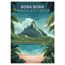 비즈포유 세계 유명 여행지 일러스트 아트포스터 P29, 프레임 없음