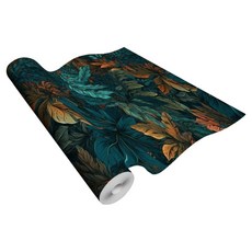 스마일깨비 다양한 유럽 ​​스타일 열대 식물 배경 접착식 벽지, C