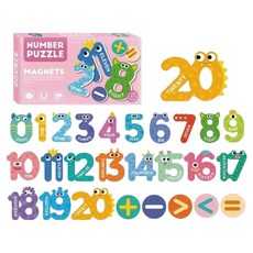 조이키즈 큐티 두조각 자석퍼즐 유아자석퍼즐 26p 세트, 1세트, 숫자 모양