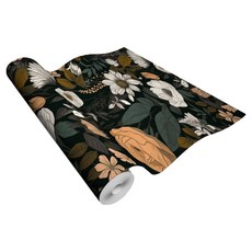 스마일깨비 다양한 유럽 ​​스타일 열대 식물 배경 접착식 벽지, E