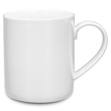로벤조 본차이나 일자 머그 380ml, 화이트, 1개