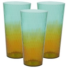 透明雙色多色花瓶 3入