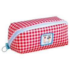 Hollypick 開放式大容量多合一收納布質鉛筆盒, 1個, 紅色