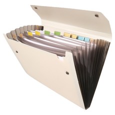 펜몽 아코디언 12분류 파일정리함, 아이보리, 1개