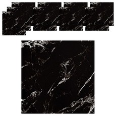휘경일 방수 대리석 타일 시트지 10p, 블랙(ELS11)