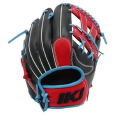 IKJ 內野手套 右投用 GR BP-2 26, 1個, 黑色 + 紅色