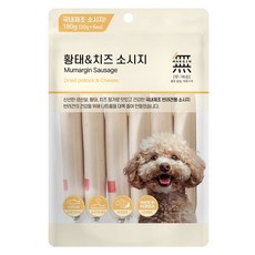 바우와우 무마진 강아지 소시지 부드러운 간식 6p, 1개, 180g, 혼합맛(황태/치즈) 1개, 180g, 혼합맛(황태/치즈)