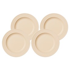 Ahtty home 圓形餐盤 S, butter, 4個, 單品