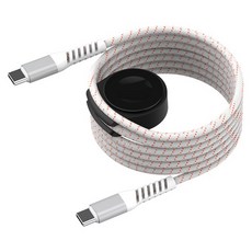 PHILIPS 飛利浦 Type-C-Type-C 手錶磁吸不打結收納線 DLK3550C, 黑色, 1個, 150cm