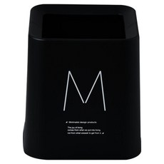 썬앤드림 파스텔 이중 버킷 오픈형 미니 휴지통 스퀘어 M, 블랙