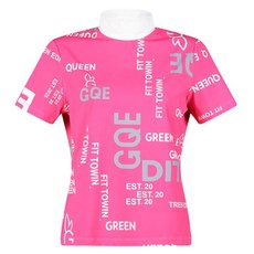 GreenQueen 女款 Lux Golf 高領兔子字母印花短袖內搭T恤 GQ25M306W