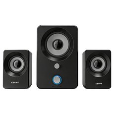 EBUFF 2.1채널 우퍼 컴퓨터 스피커, 블랙, EBS-SG3
