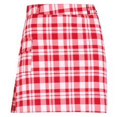 luxgolf BMU 女款後鬆緊帶格紋百褶褲裙 BMU25M110W